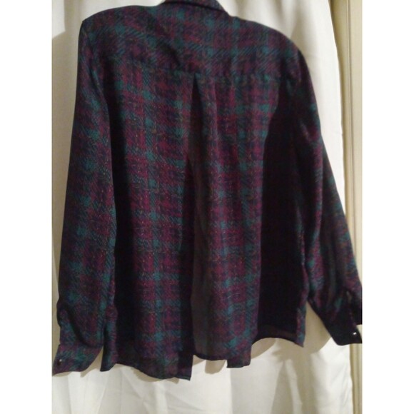 Alfred Dunner Blouse & Skirt Set Women’s 12 Plaid Button Front - Picture 6 of 11